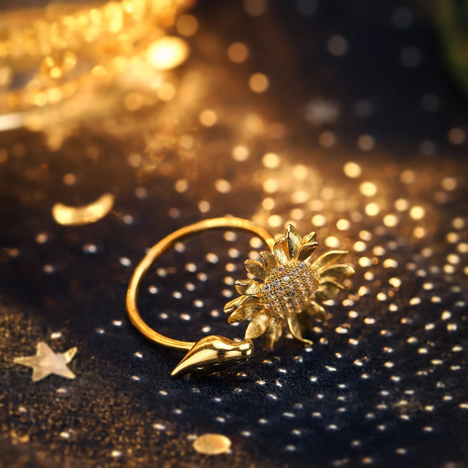 Sunflower & Bird Ring sold by Selenichast product image thumbnail 5