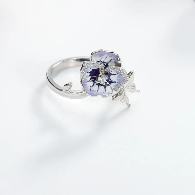 Pansy Butterfly Ring sold by Selenichast