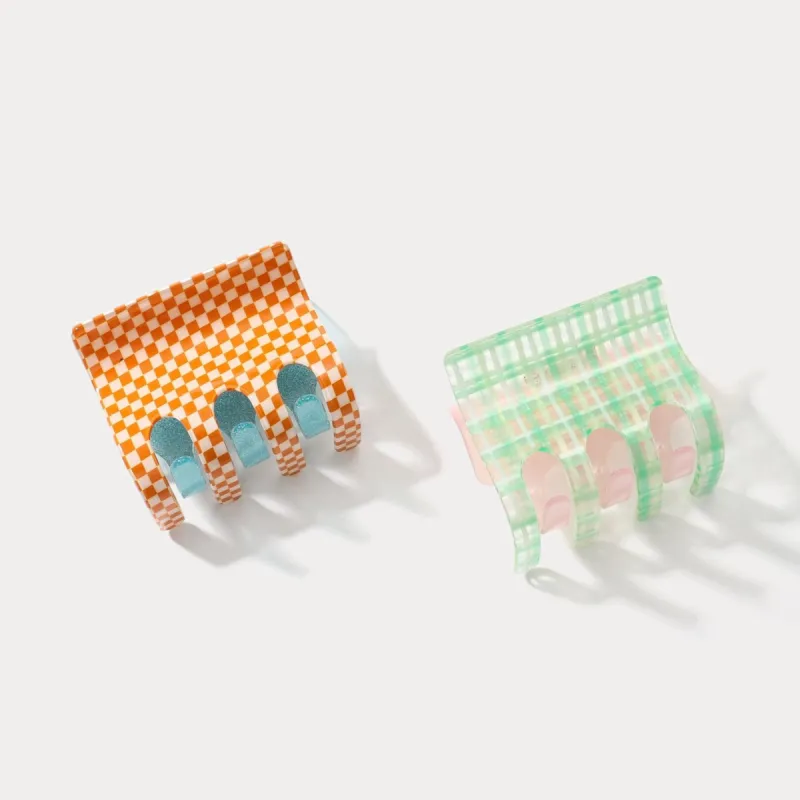 Mosaic Hair Claw Clips, Set of 2 sold by Selenichast