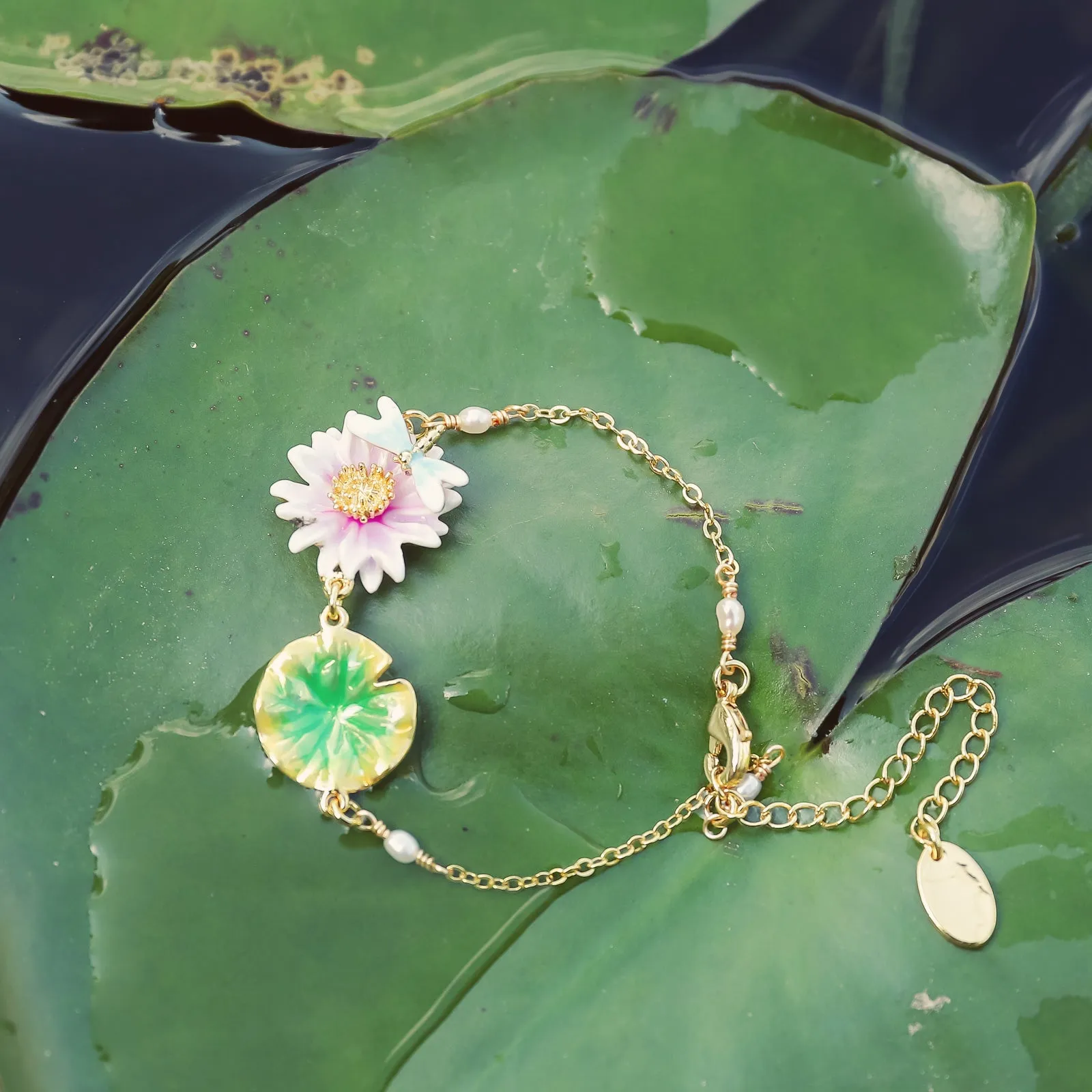 Lotus Dragonfly Bracelet sold by Selenichast product image thumbnail 2