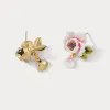 Pink Rose Earrings sold by Selenichast