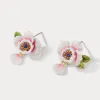 Pink Rose Earrings sold by Selenichast