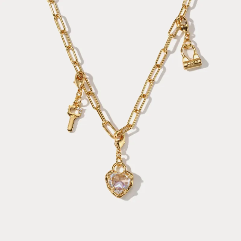 Heart Lock and Key Necklace sold by Selenichast