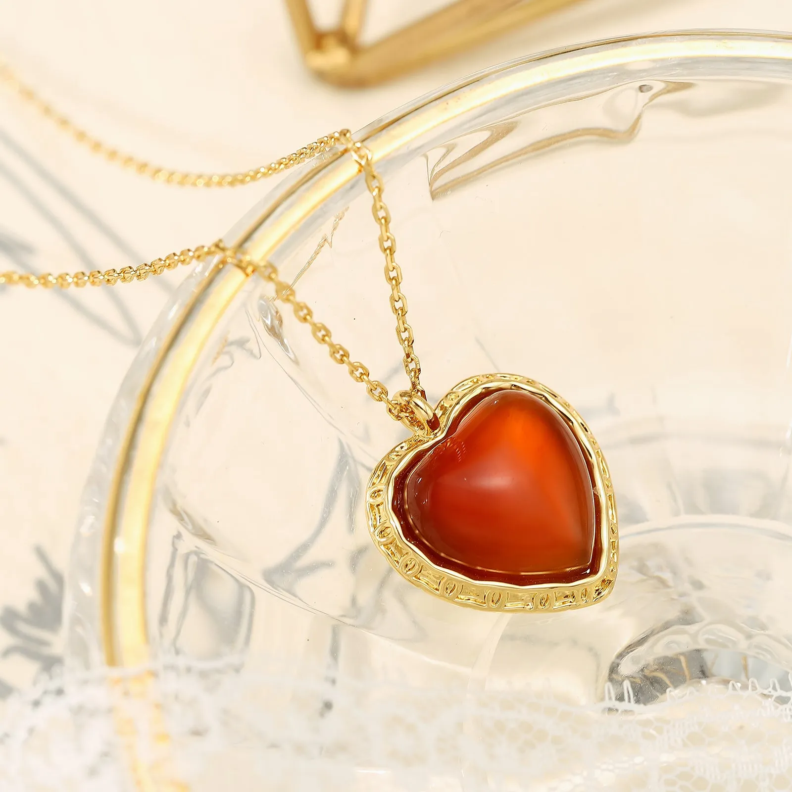Ruby Heart Necklace sold by Selenichast product image thumbnail 3