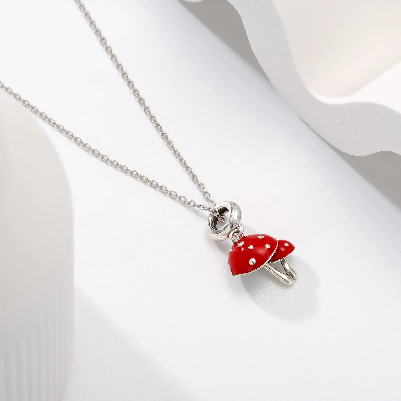 Mushroom Silver Necklace sold by Selenichast product image thumbnail 3