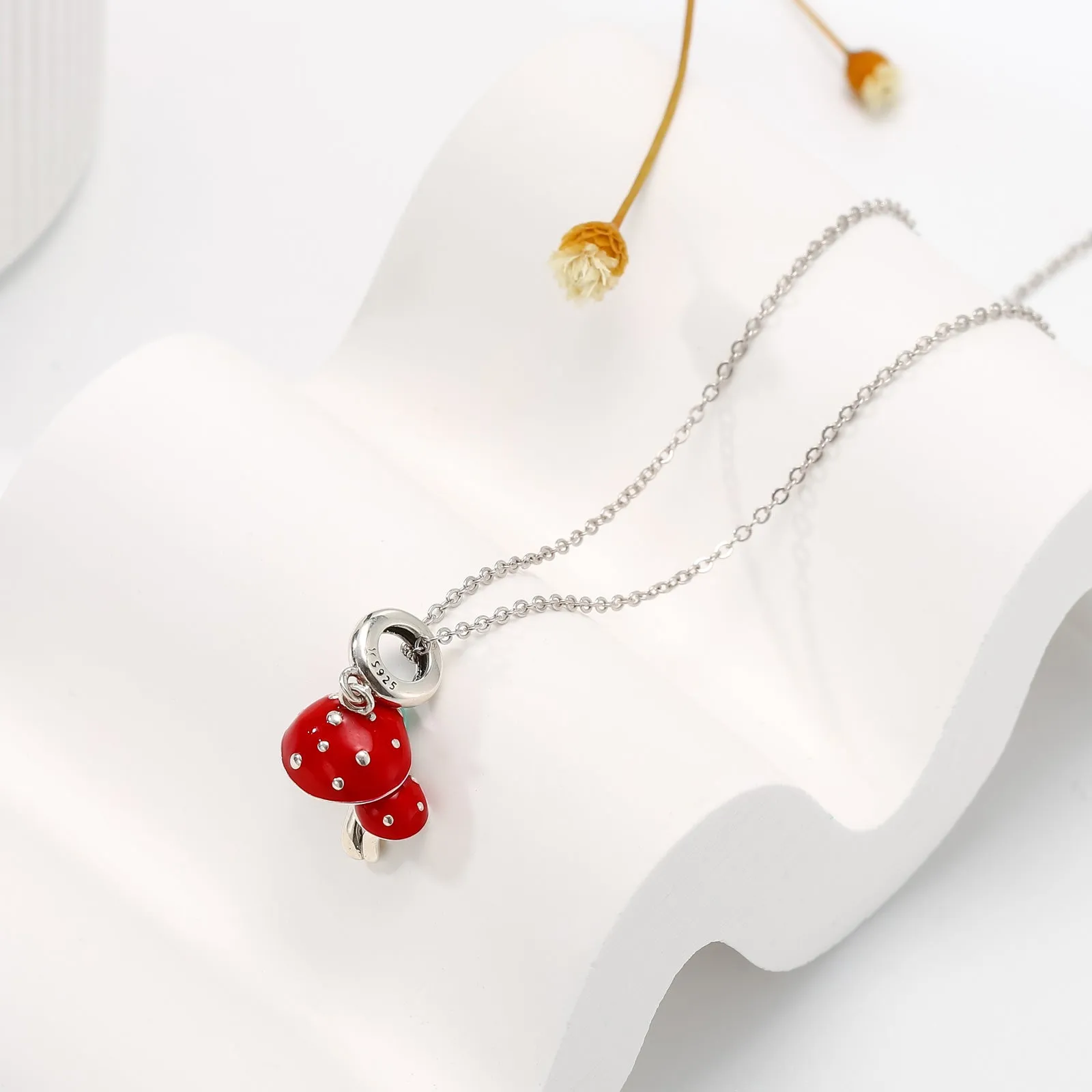 Mushroom Silver Necklace sold by Selenichast