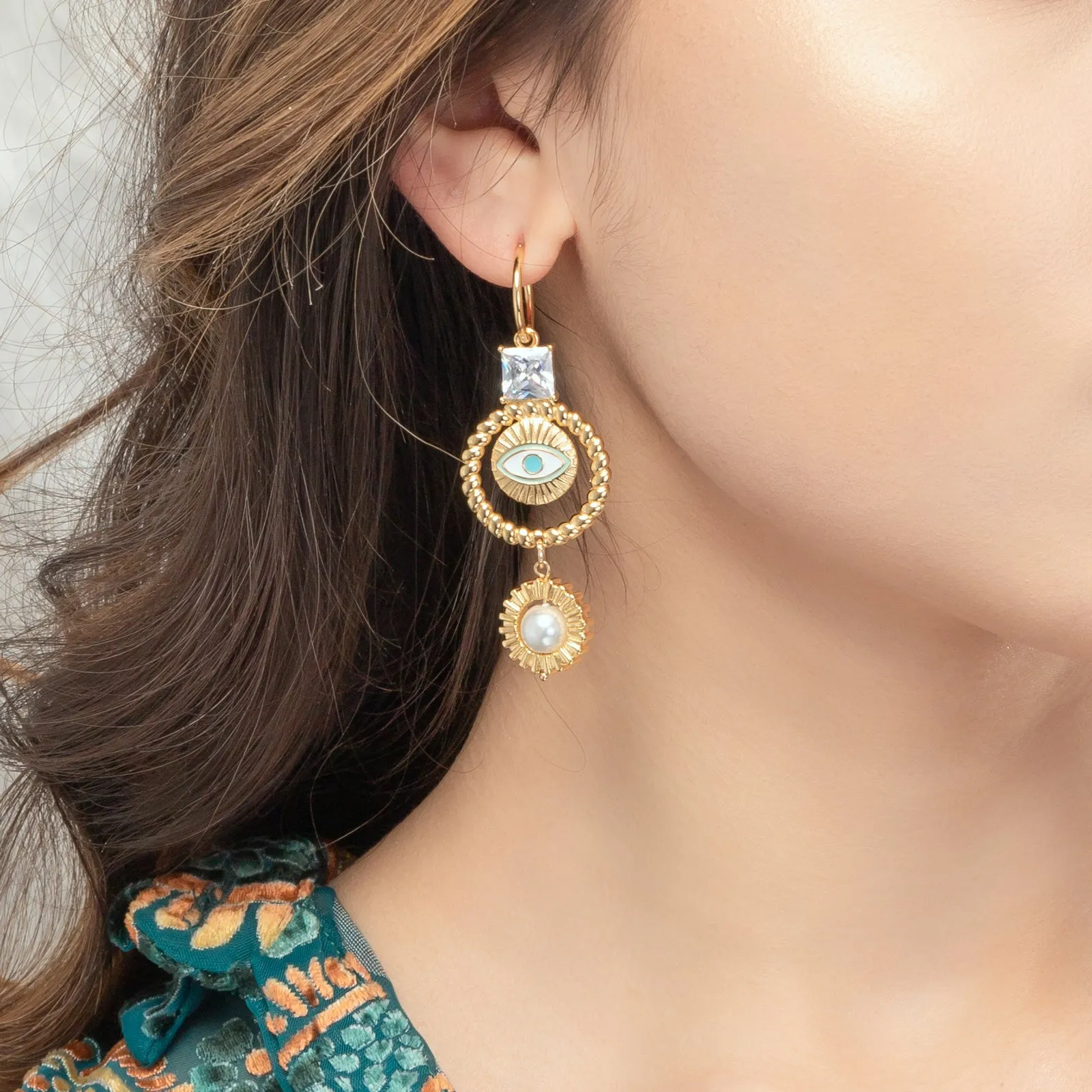 Devil Eye Drop Earrings sold by Selenichast product image thumbnail 2