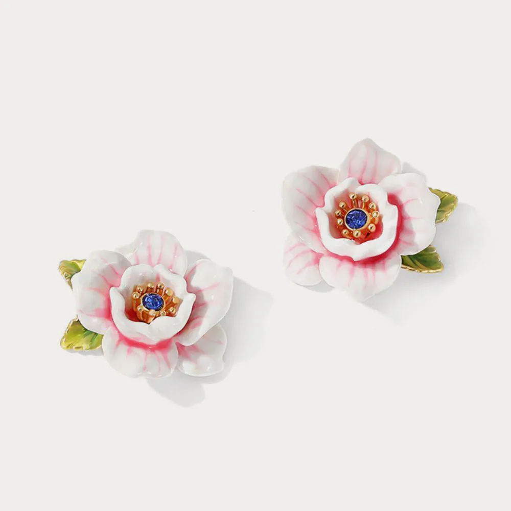 Pink Rose Earrings sold by Selenichast product image thumbnail 2