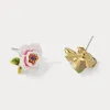 Pink Rose Earrings sold by Selenichast