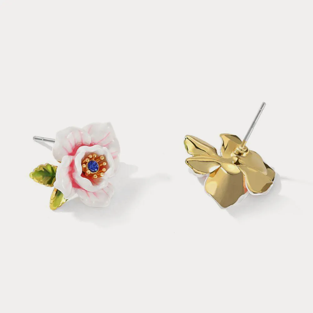 Pink Rose Earrings sold by Selenichast product image thumbnail 3