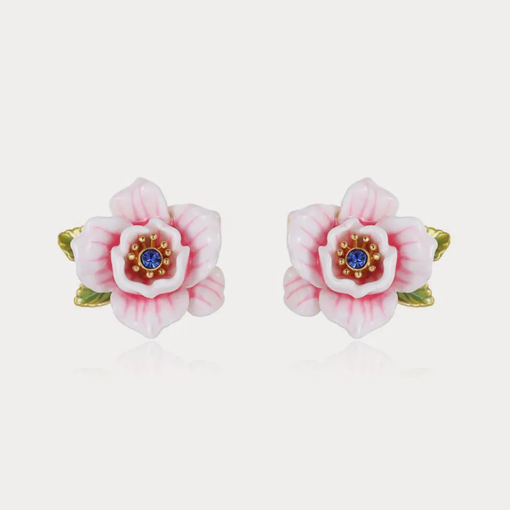 Pink Rose Earrings sold by Selenichast