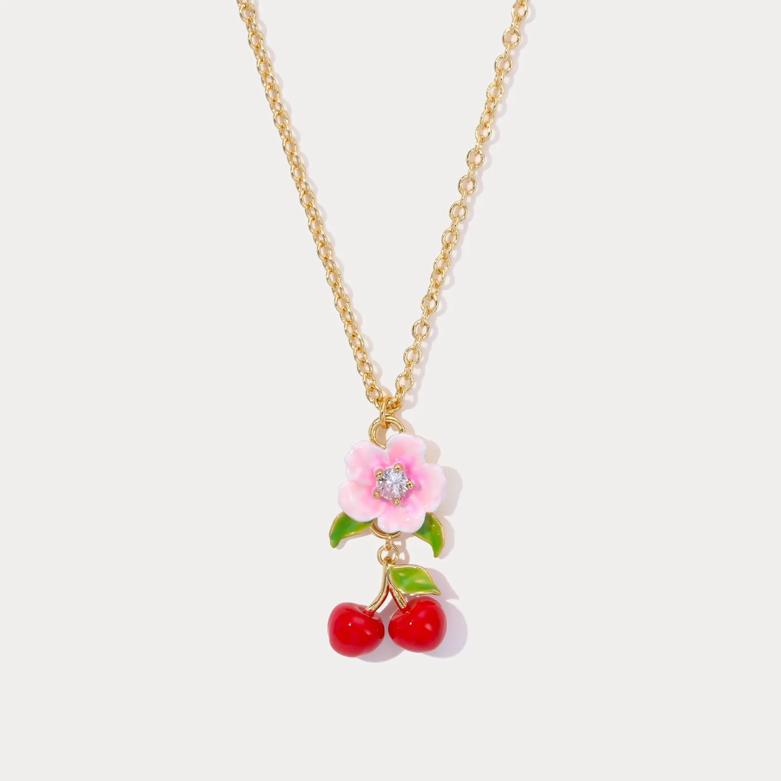 Flower Cherry Necklace sold by Selenichast product image thumbnail 2