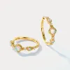 Opal Hoop Earrings sold by Selenichast