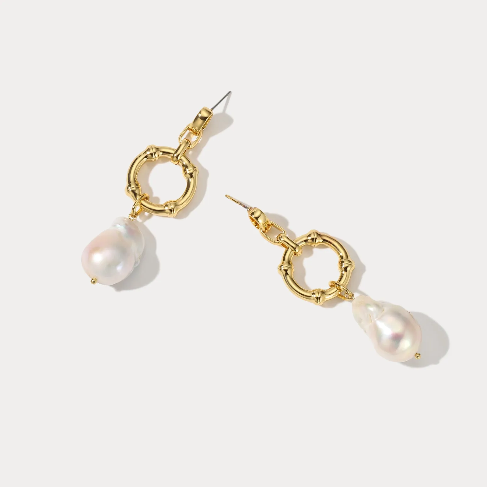 Baroque Pearl Hollow Earrings sold by Selenichast product image thumbnail 4
