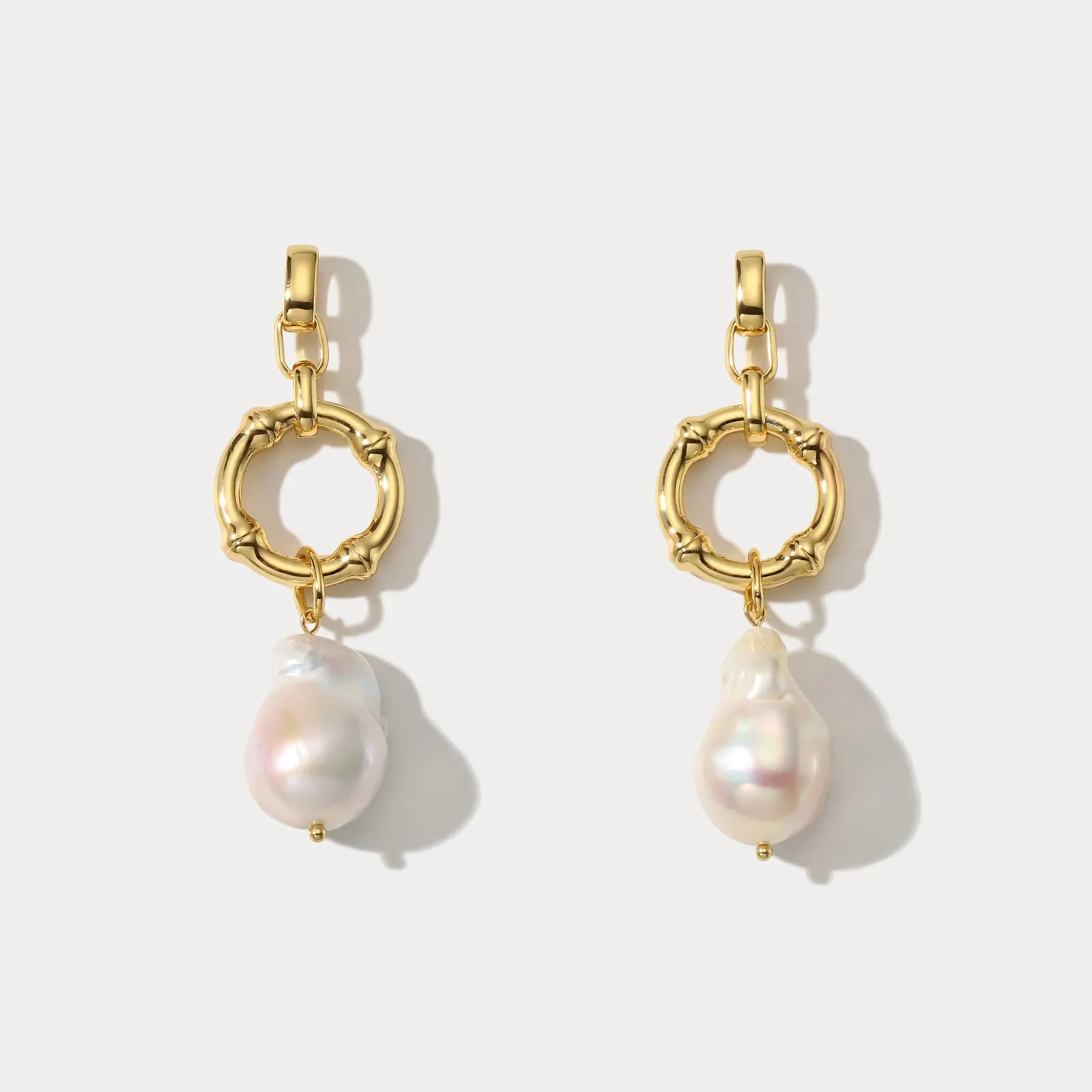 Baroque Pearl Hollow Earrings sold by Selenichast