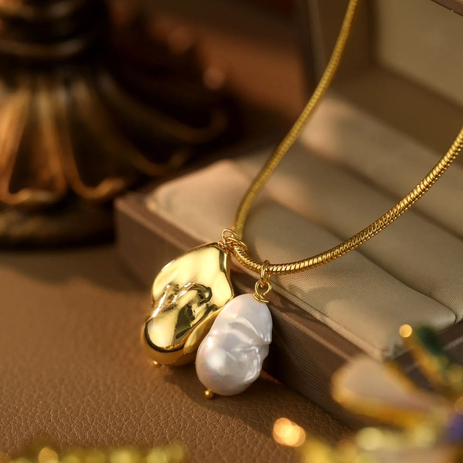 Baroque Pearl Necklace sold by Selenichast product image thumbnail 2