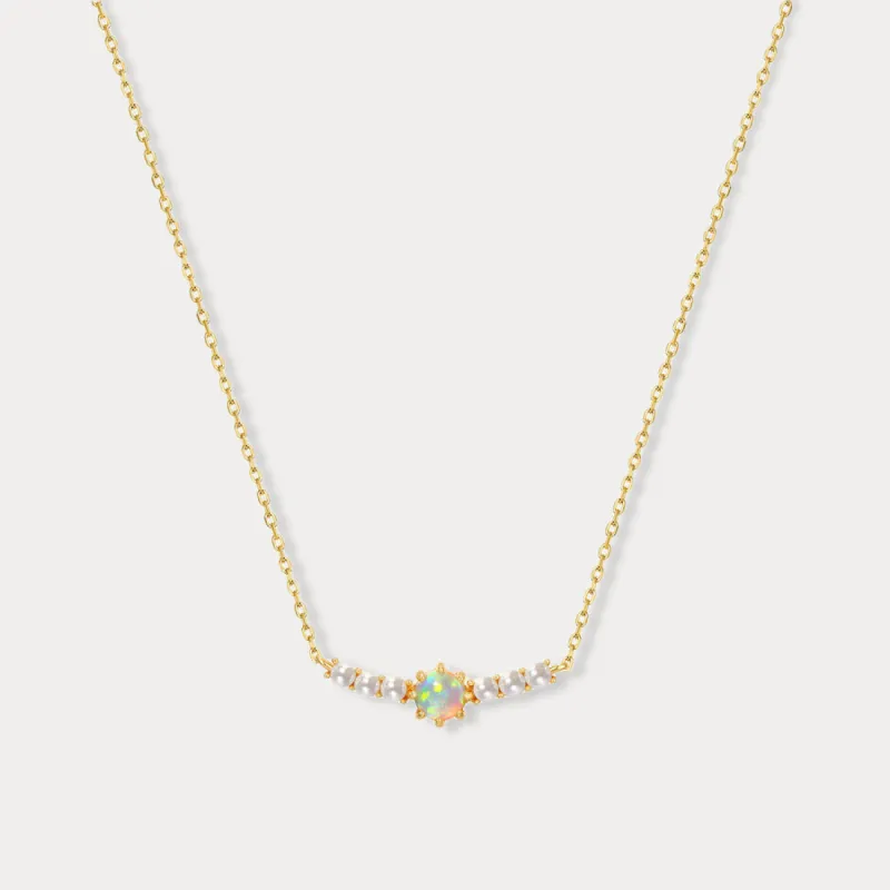 Opal Pearl Necklace sold by Selenichast