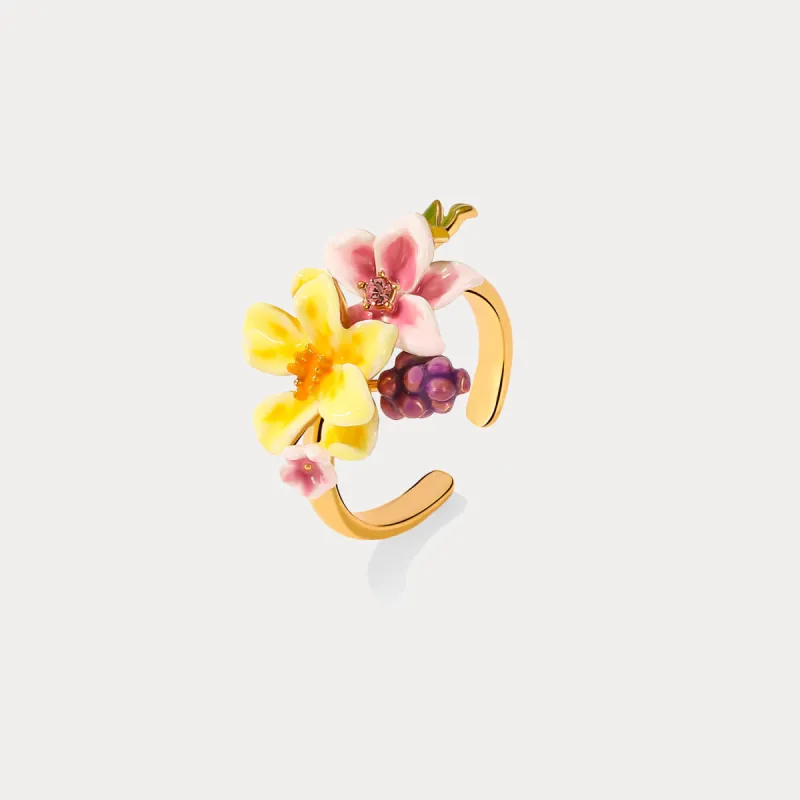 Sweet Grape Flower Ring sold by Selenichast