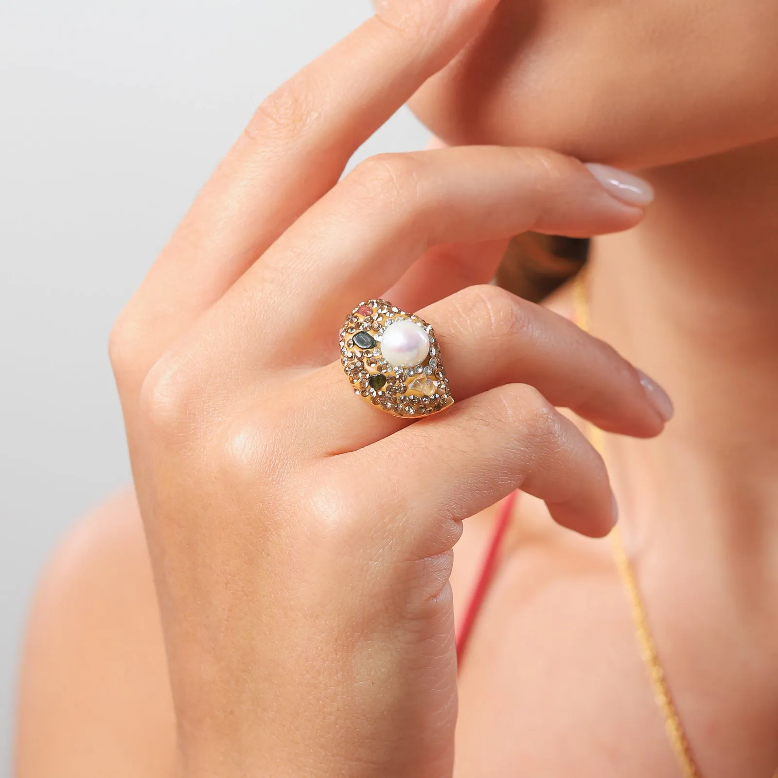 Gemstone Oil Painting Ring sold by Selenichast product image thumbnail 2