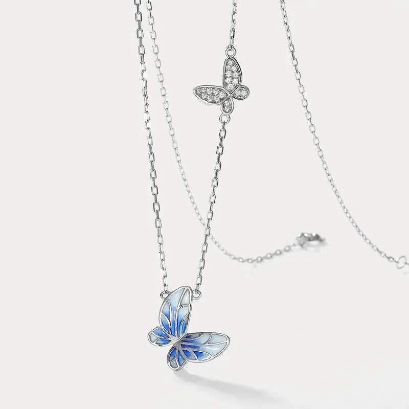 Azure Butterfly Silver Necklace sold by Selenichast product image thumbnail 3
