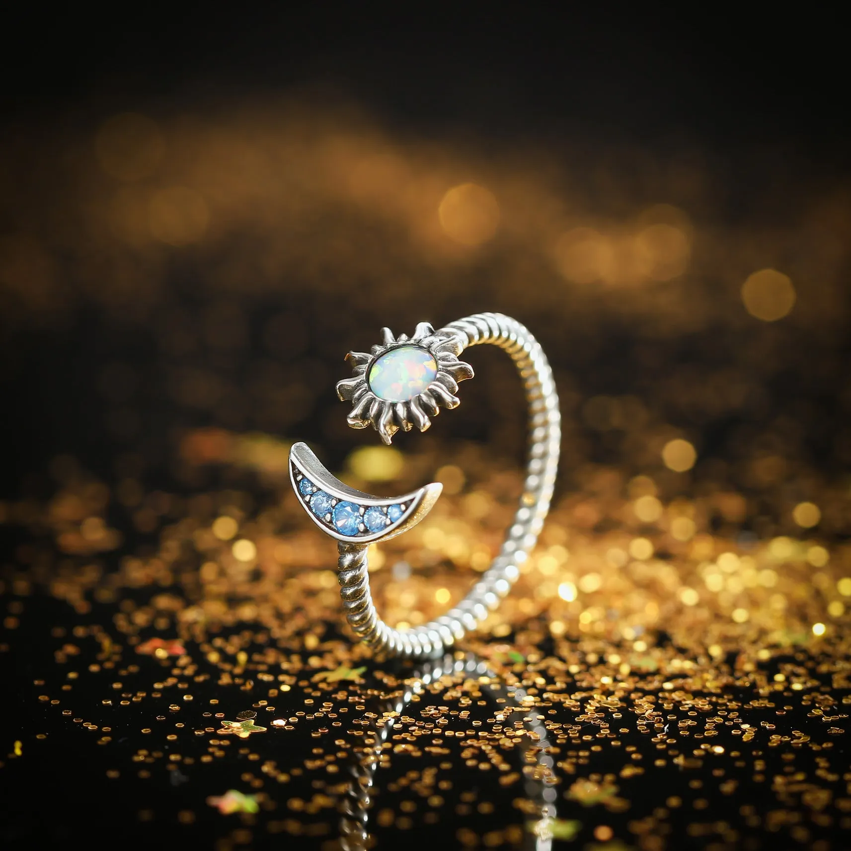 Opal Sun & Moon Ring sold by Selenichast