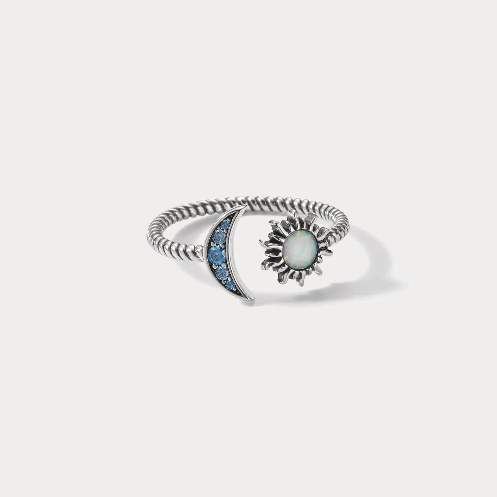 Opal Sun & Moon Ring sold by Selenichast product image thumbnail 5