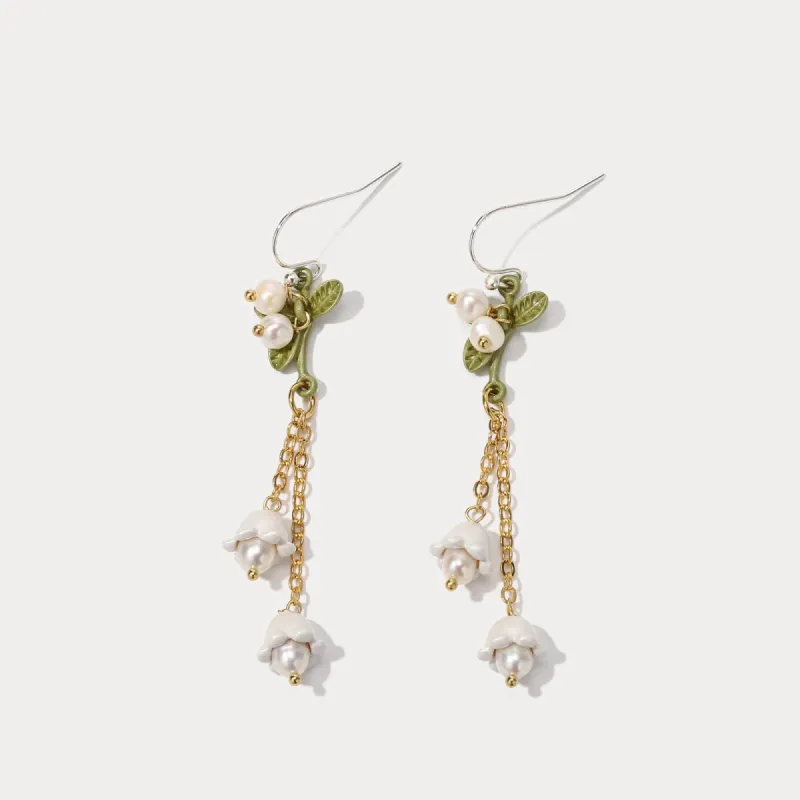 Lily Of The Valley Tassel Earrings sold by Selenichast