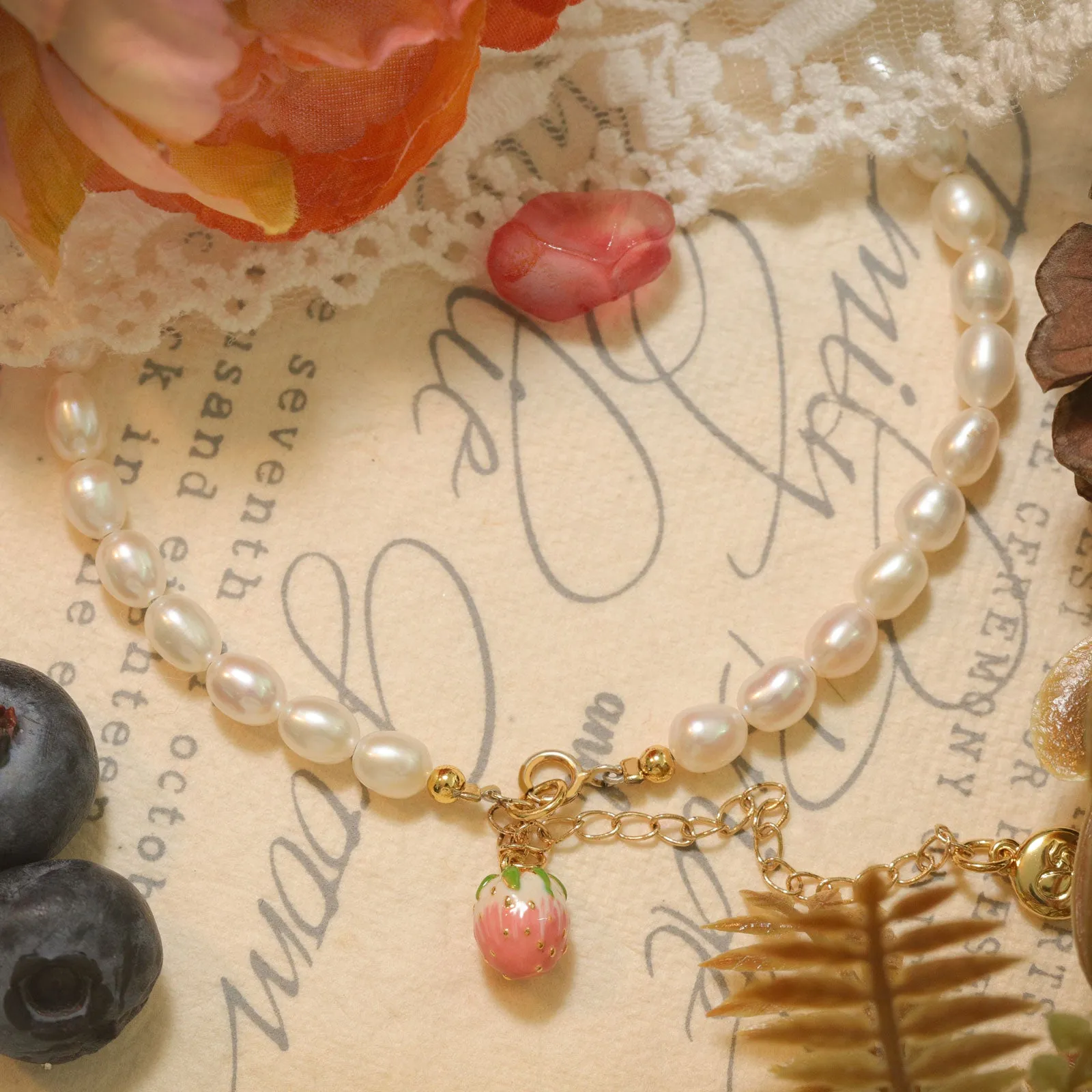 Peach Pearl Anklet sold by Selenichast product image thumbnail 2