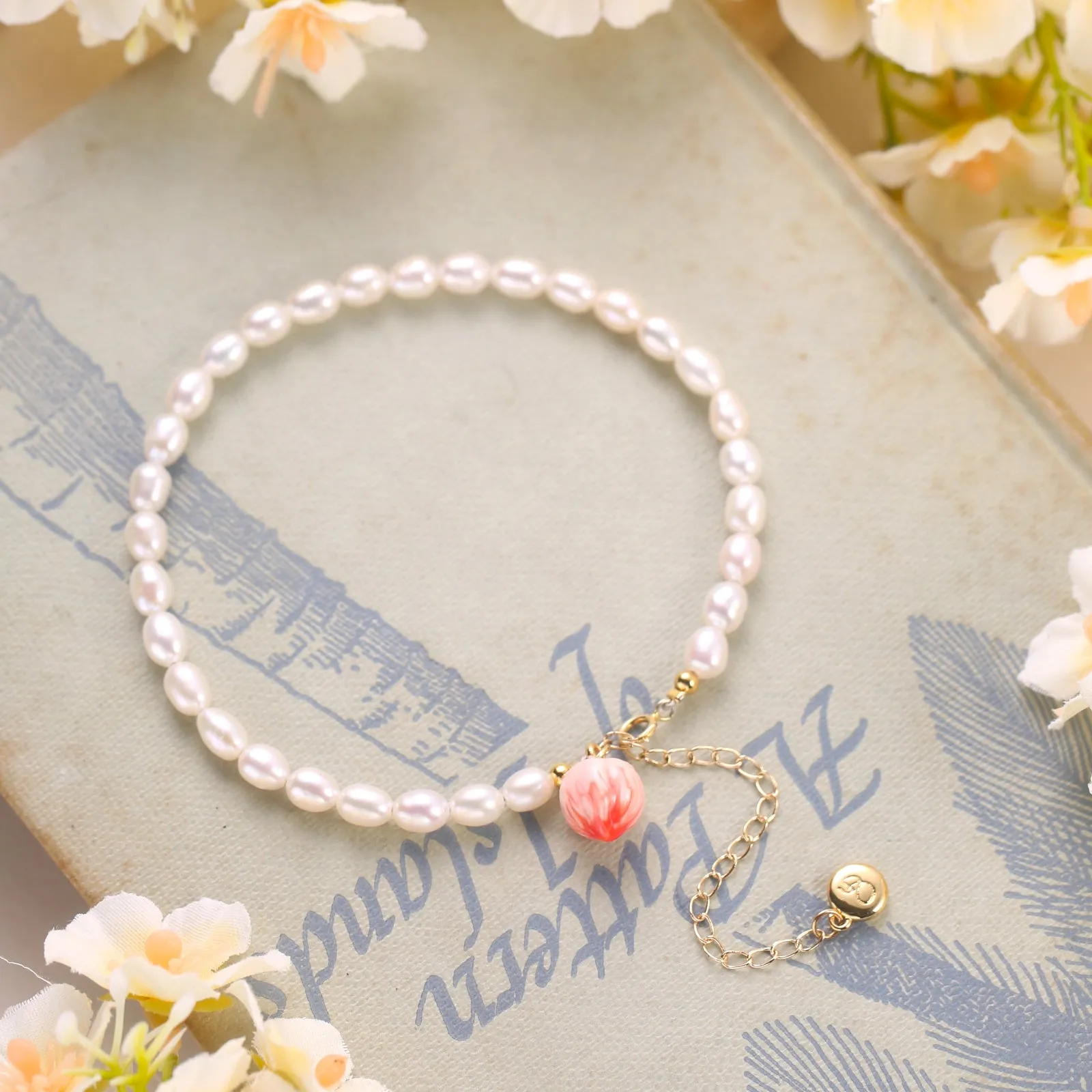 Peach Pearl Anklet sold by Selenichast product image thumbnail 3