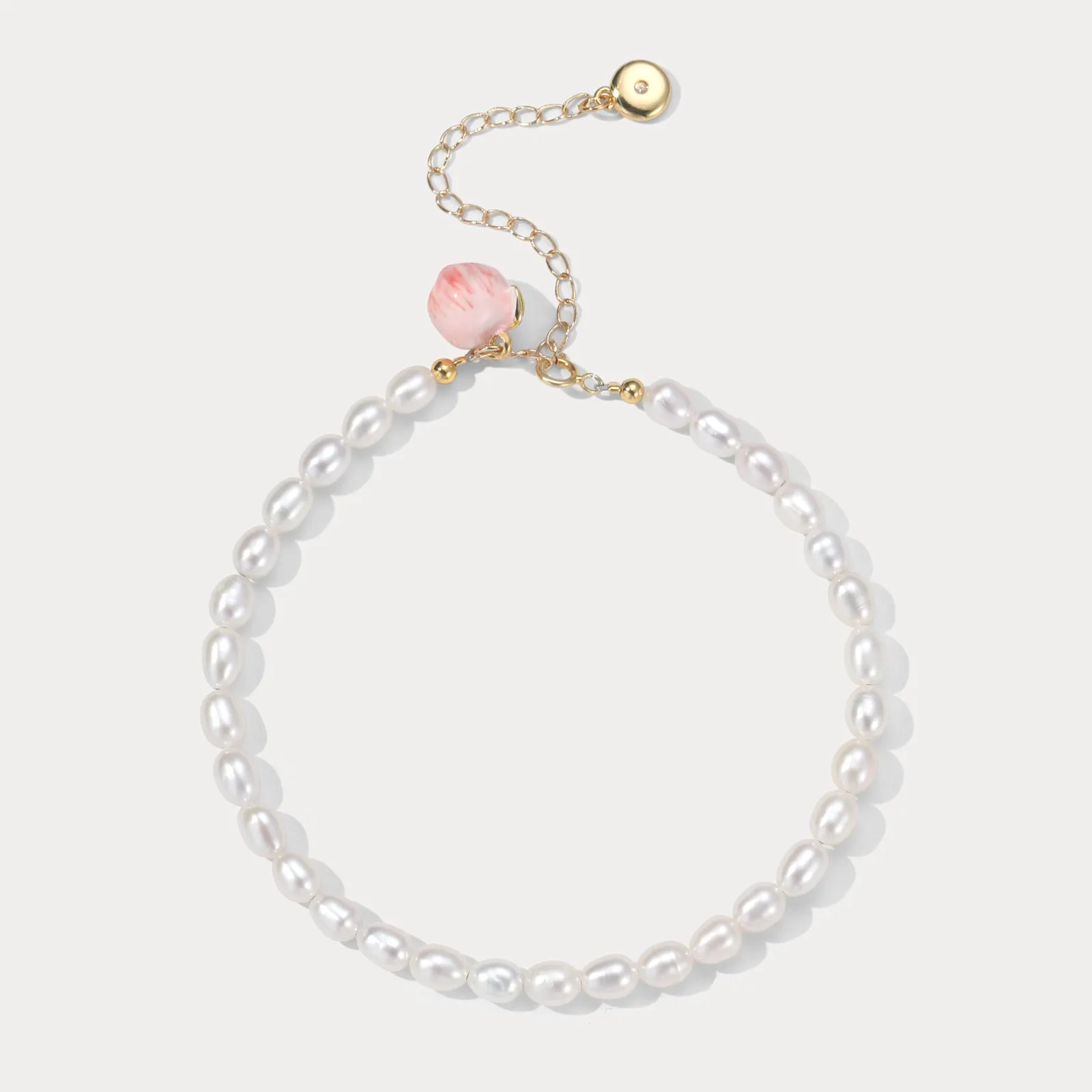 Peach Pearl Anklet sold by Selenichast product image thumbnail 4