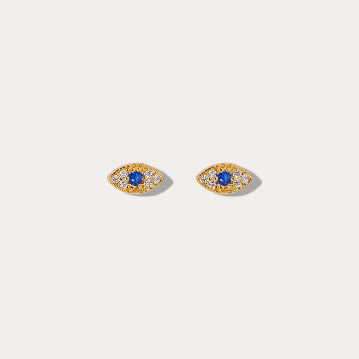 Sapphire Eyes Diamond Stud Earrings sold by Selenichast