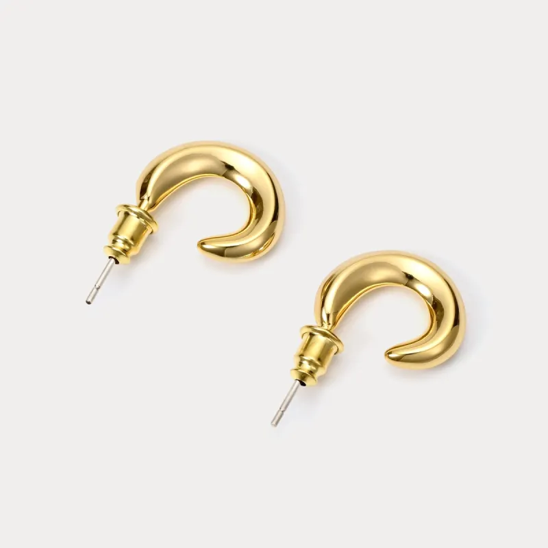 Gold Hoop Earrings sold by Selenichast