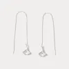 Ginkgo Leaf Threader Earrings sold by Selenichast