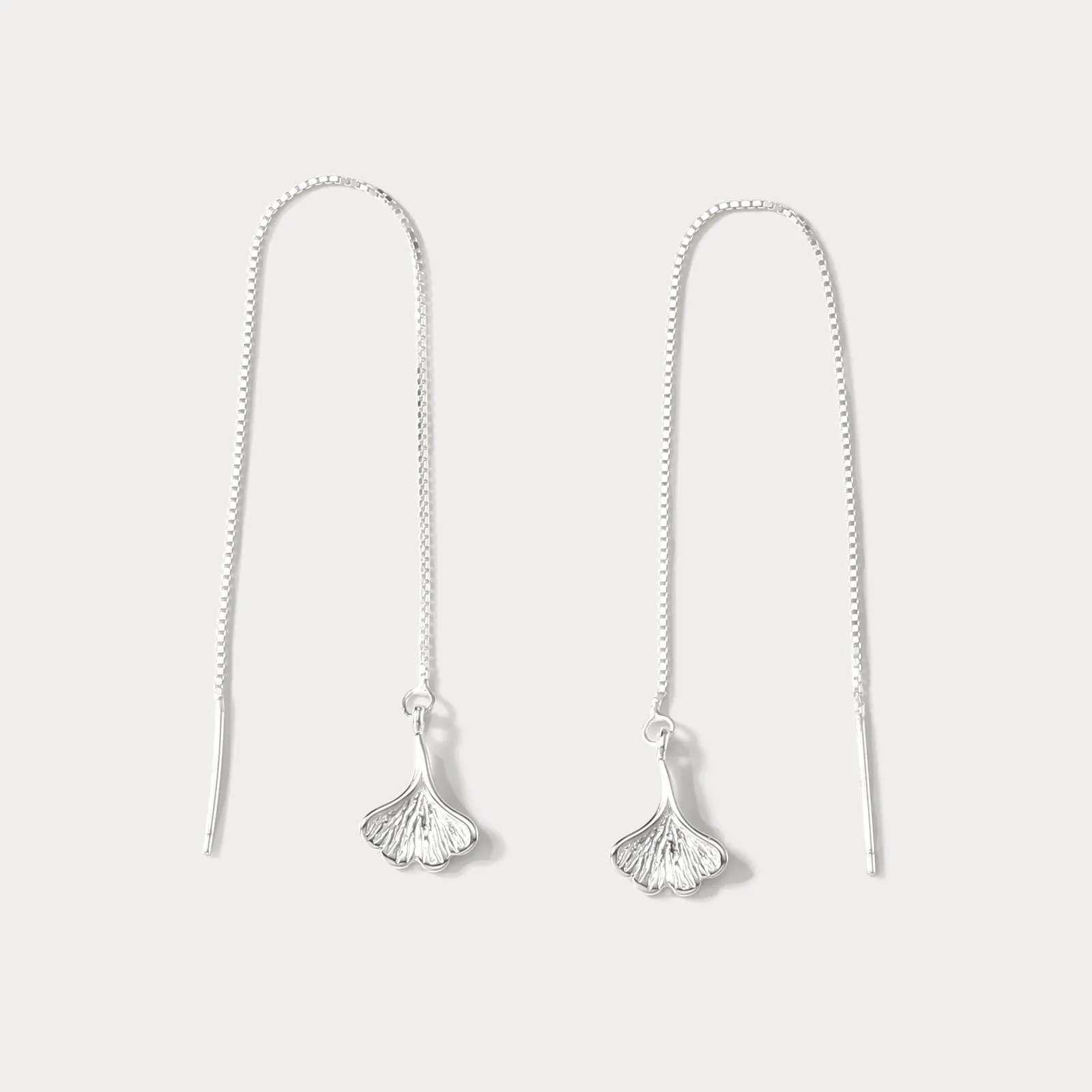 Ginkgo Leaf Threader Earrings sold by Selenichast