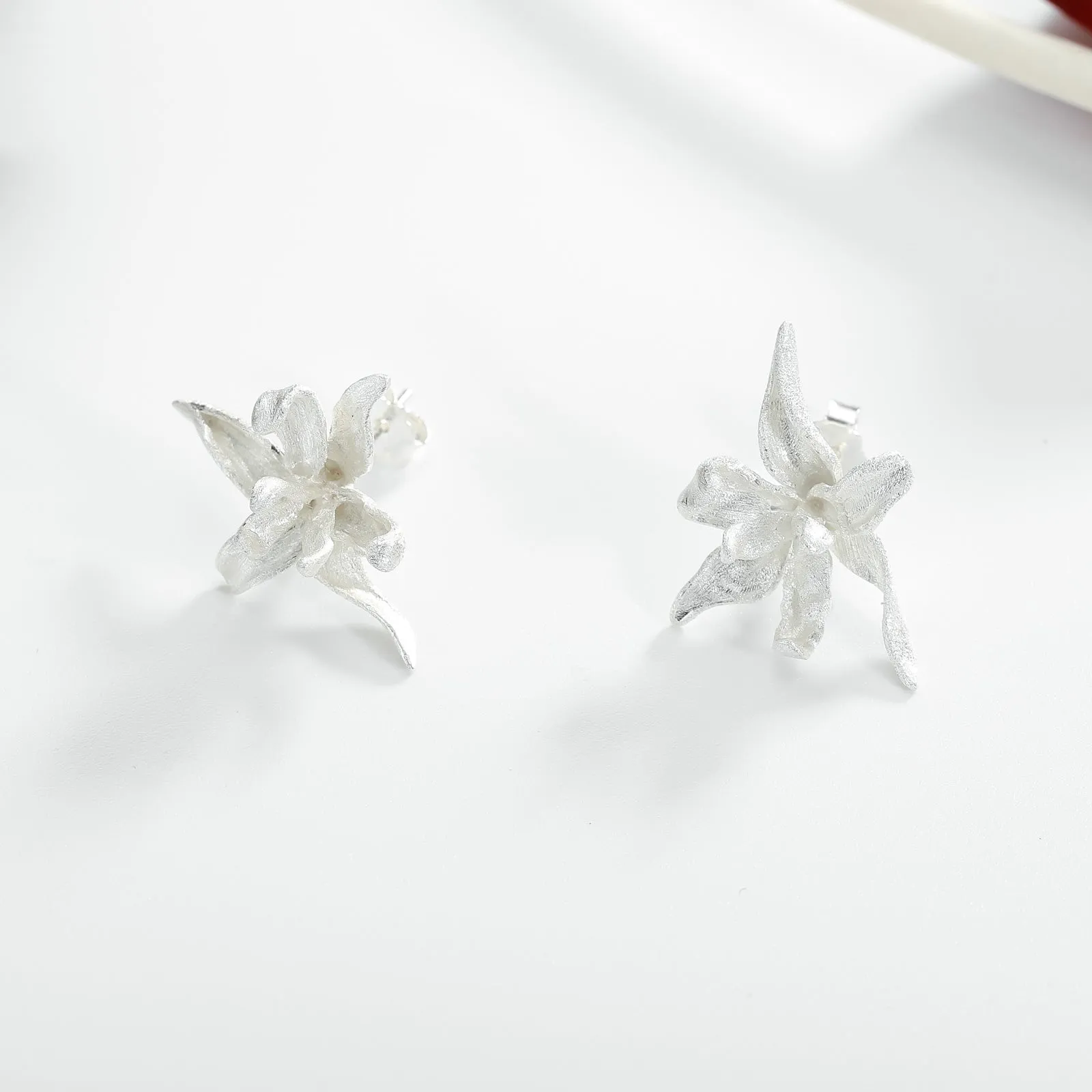 Iris Flower Stud Earrings sold by Selenichast product image thumbnail 3
