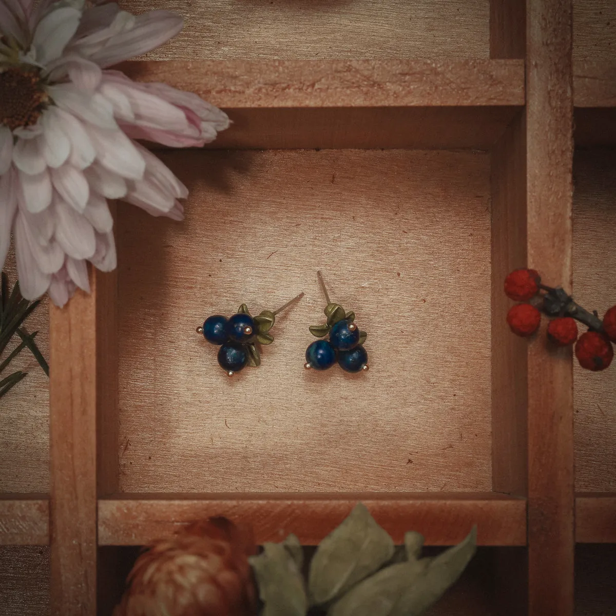 Blueberry Stud Earrings sold by Selenichast product image thumbnail 2
