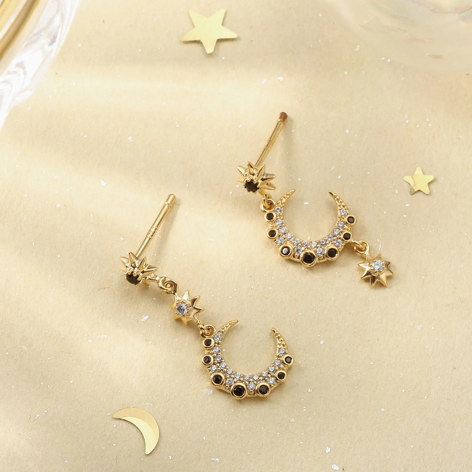 Midnight Moon Star Earrings sold by Selenichast product image thumbnail 4