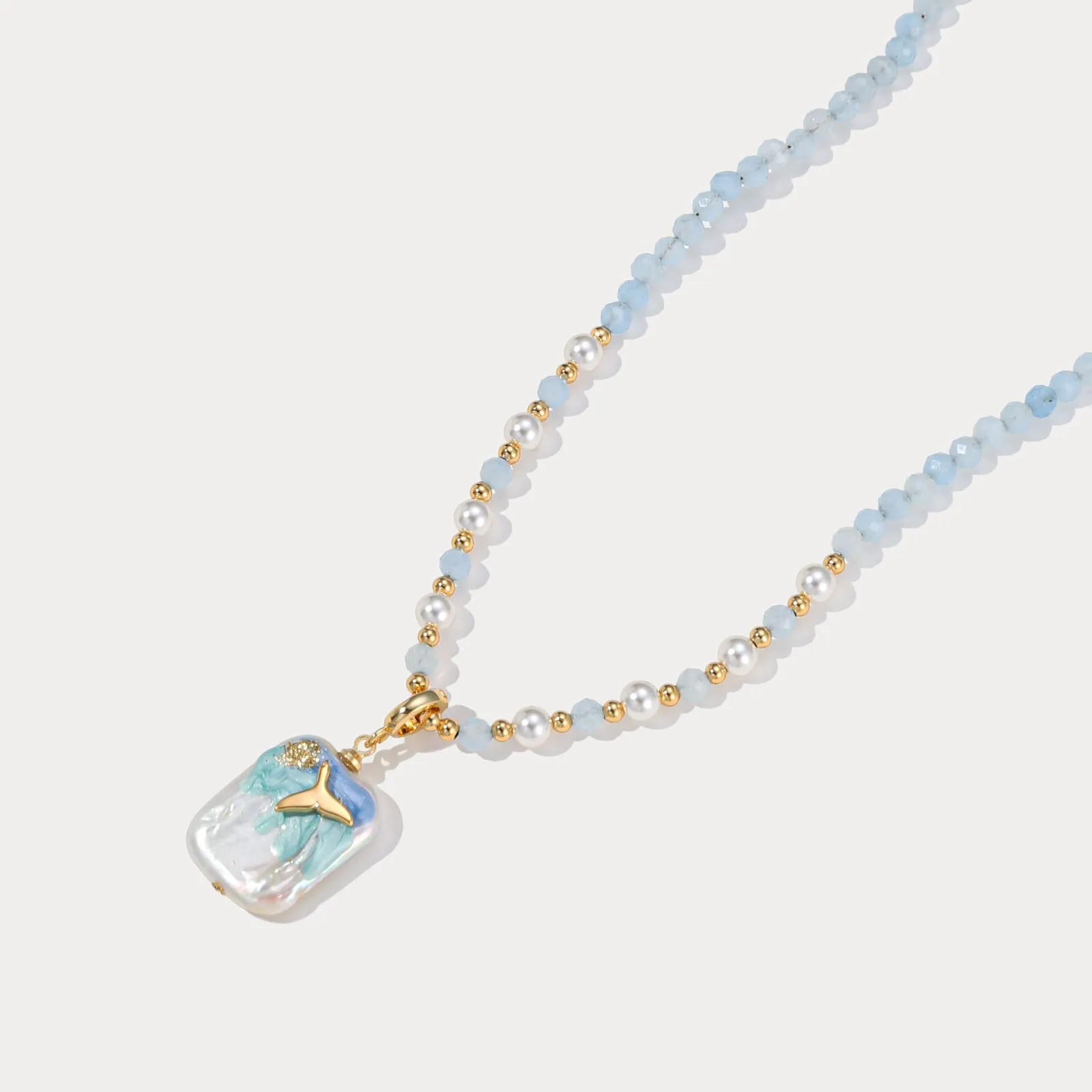 Mermaid Tail Pearl Necklace sold by Selenichast product image thumbnail 4