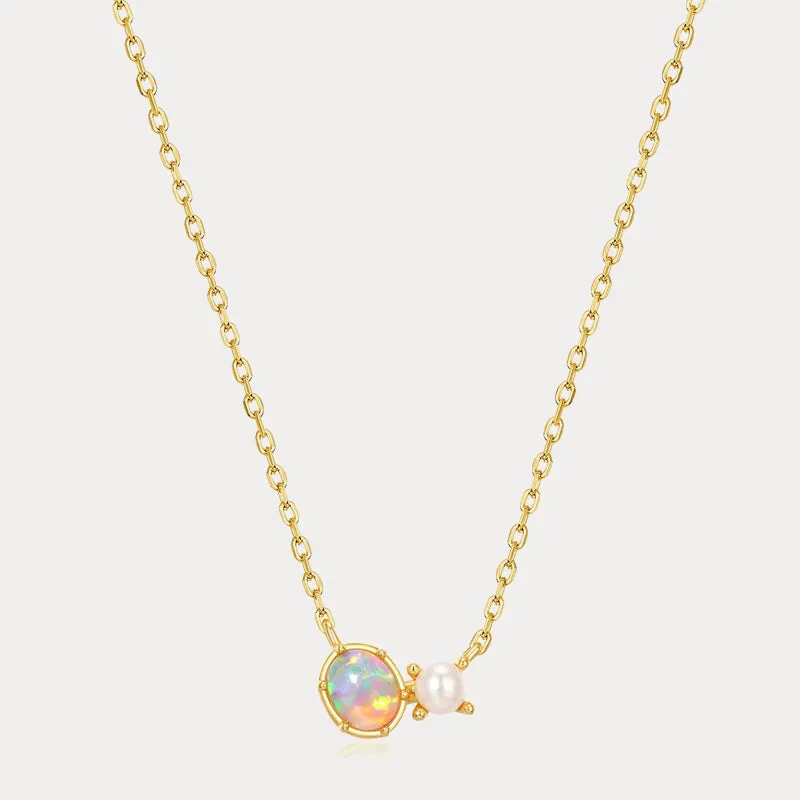 Opal Pearl Necklace sold by Selenichast product image thumbnail 2