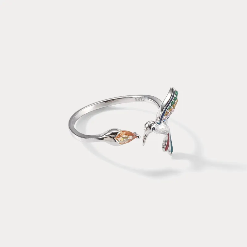 Silver Hummingbird Ring sold by Selenichast