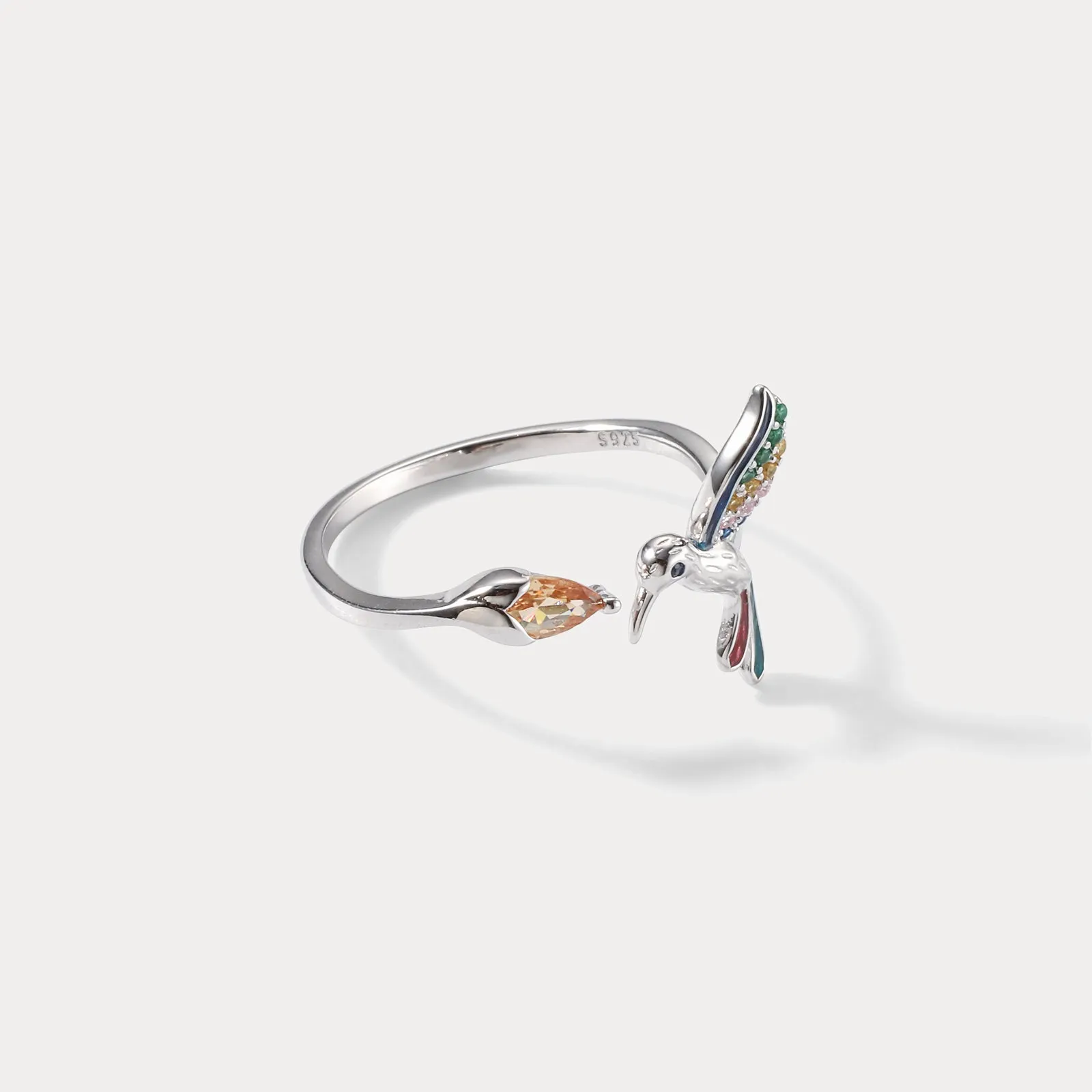 Silver Hummingbird Ring sold by Selenichast
