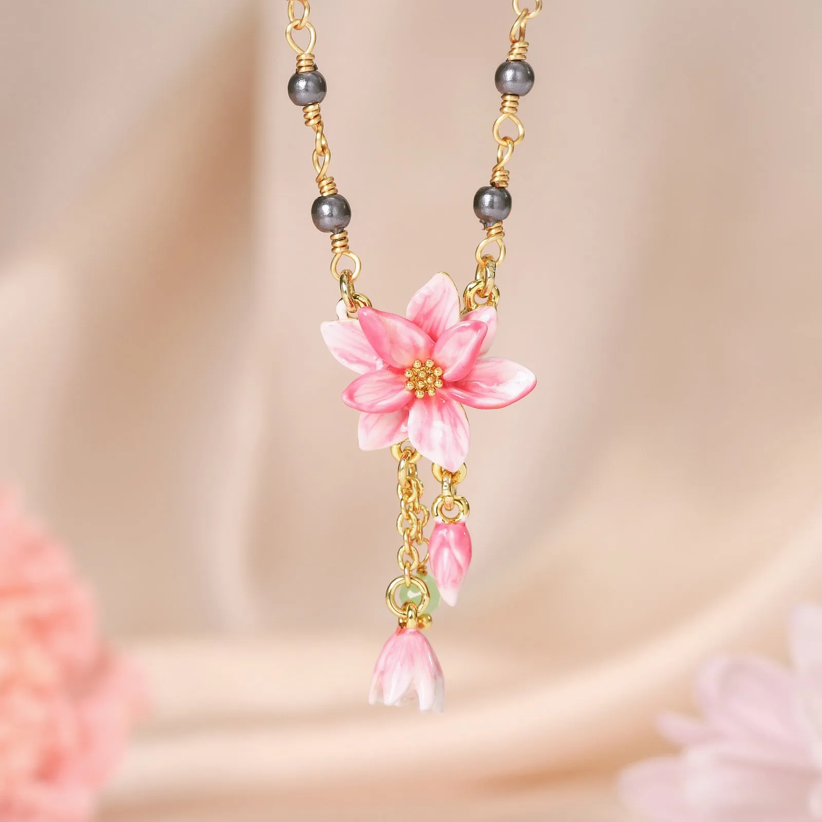 Magnolia Necklace sold by Selenichast product image thumbnail 3