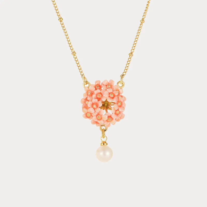 Pink Verbena Necklace sold by Selenichast