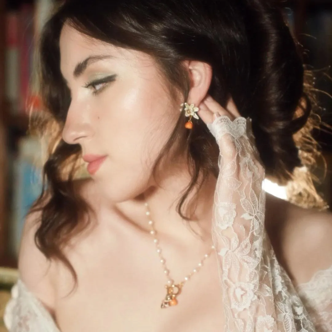 Orange Pearl Necklace sold by Selenichast product image thumbnail 2