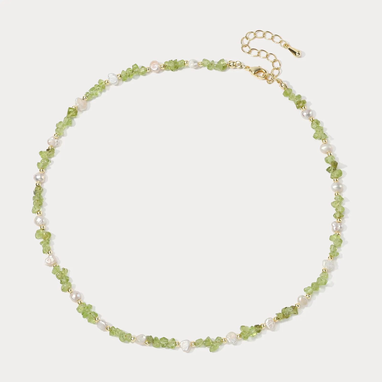 Pastel Green Chip Stone Beaded Necklace sold by Selenichast product image thumbnail 4