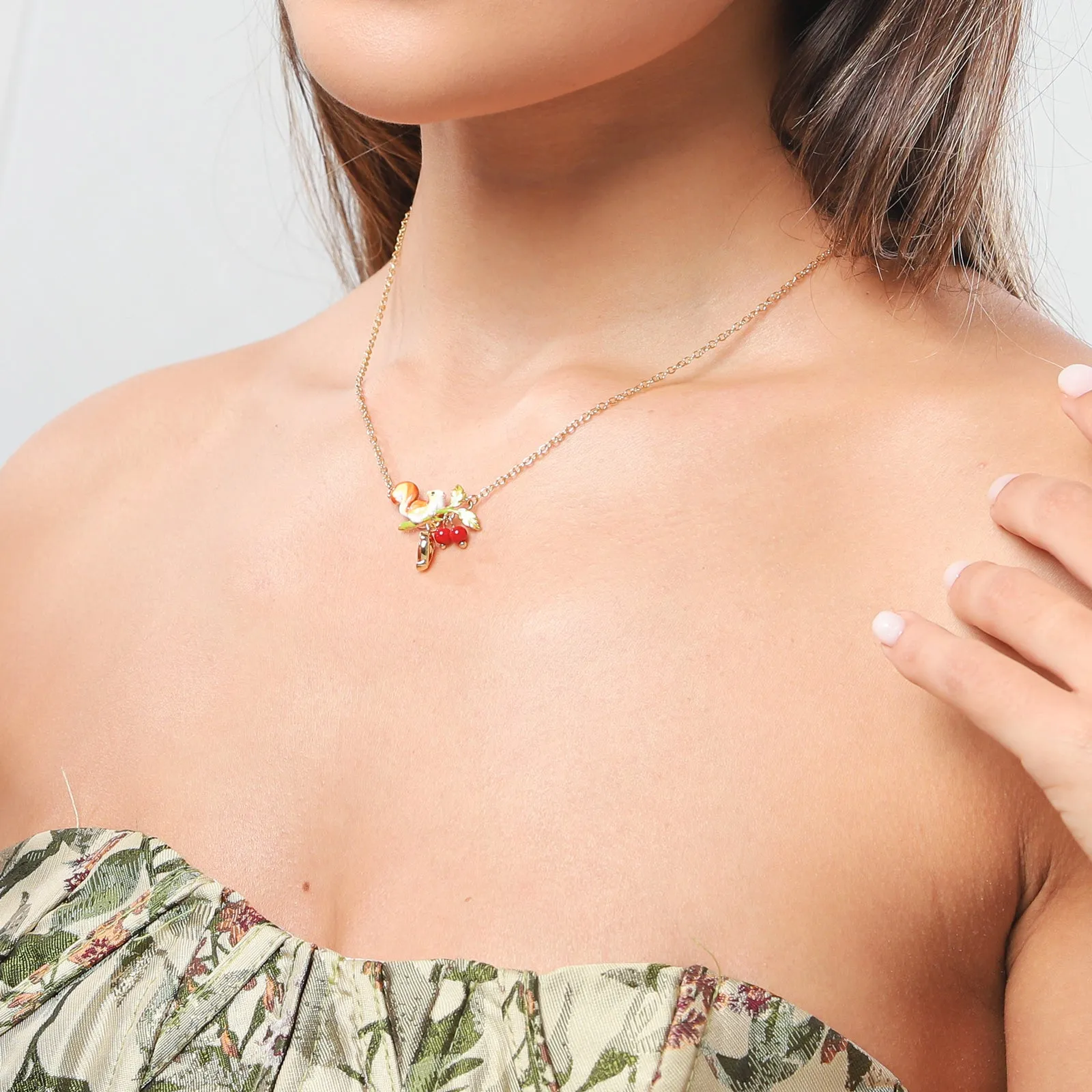 Squirrel Diamond Acorn Necklace sold by Selenichast product image thumbnail 3