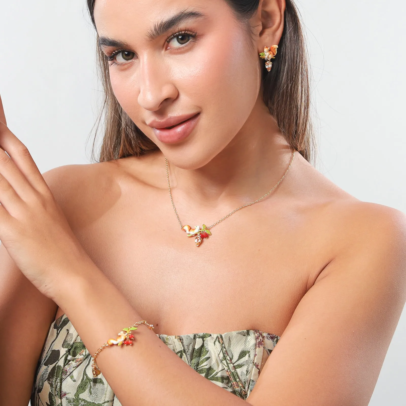 Squirrel Diamond Acorn Necklace sold by Selenichast product image thumbnail 4