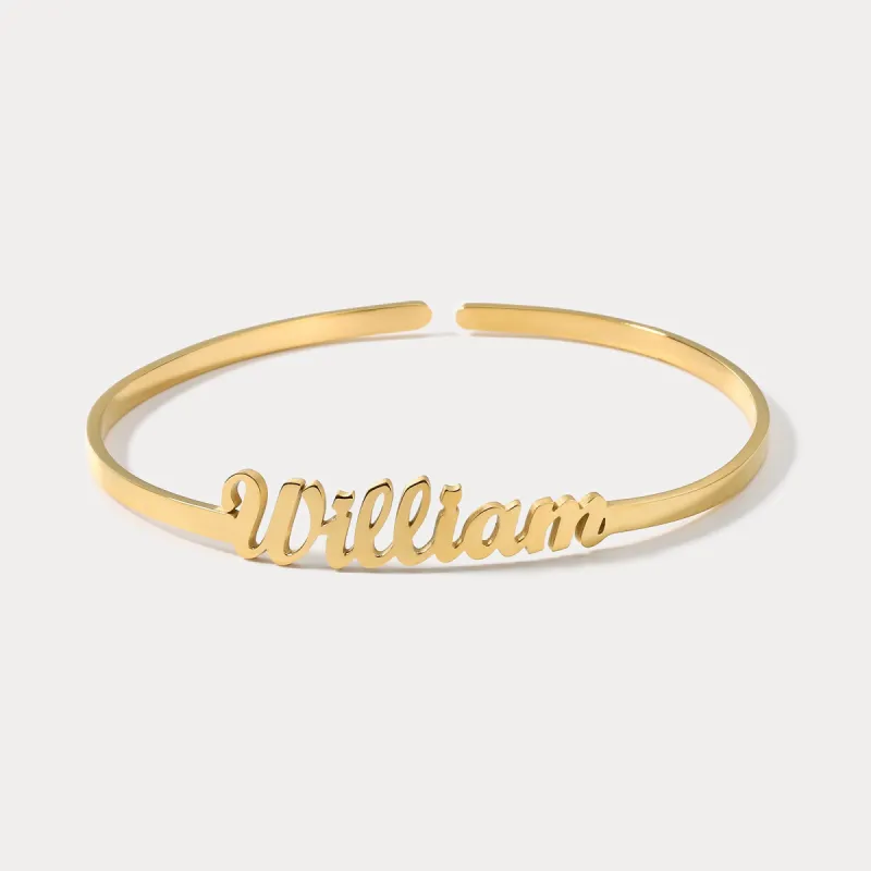 Custom Name Cuff Bracelet sold by Selenichast