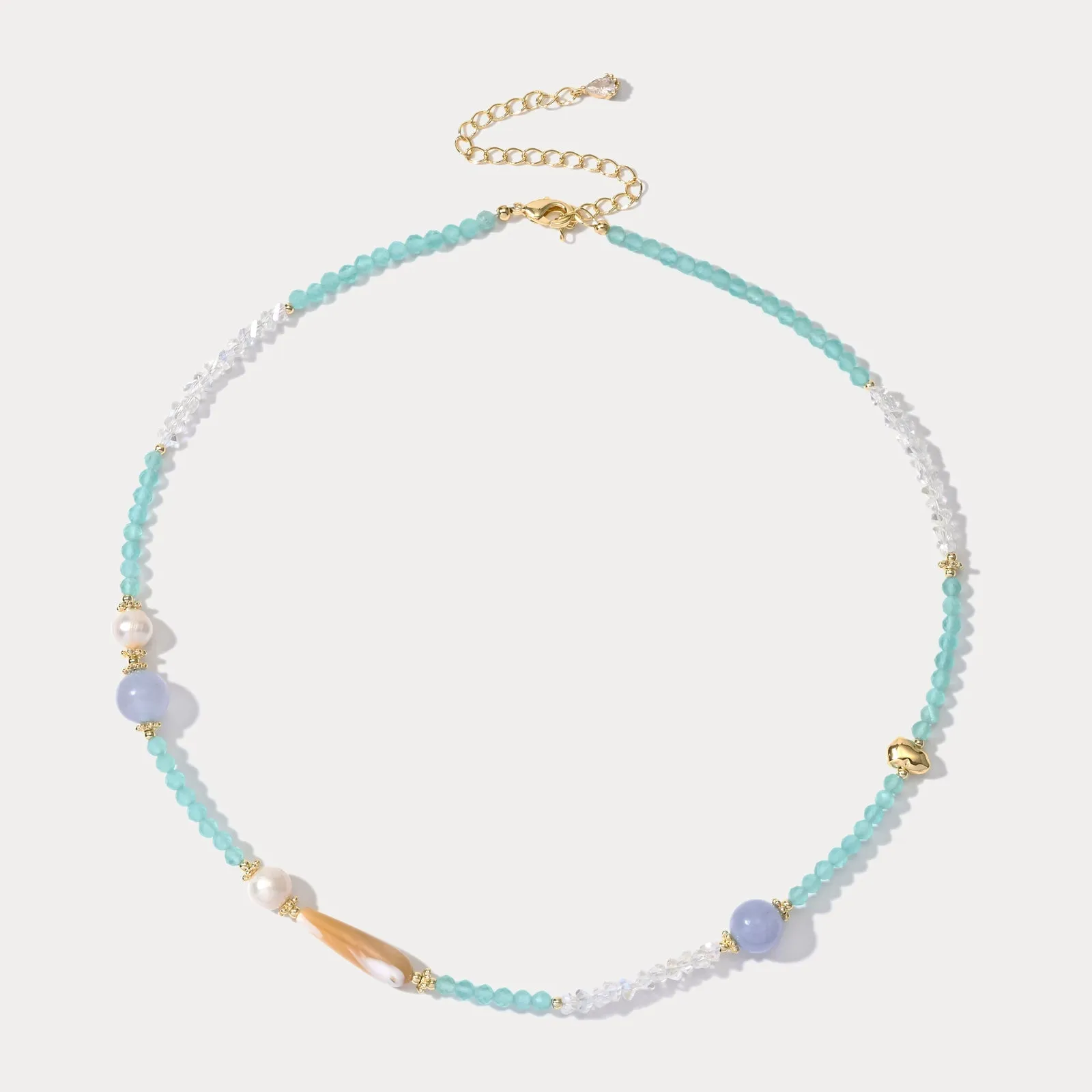 Peppermint Natural Stone Beaded Necklace sold by Selenichast product image thumbnail 4