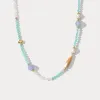 Peppermint Natural Stone Beaded Necklace sold by Selenichast
